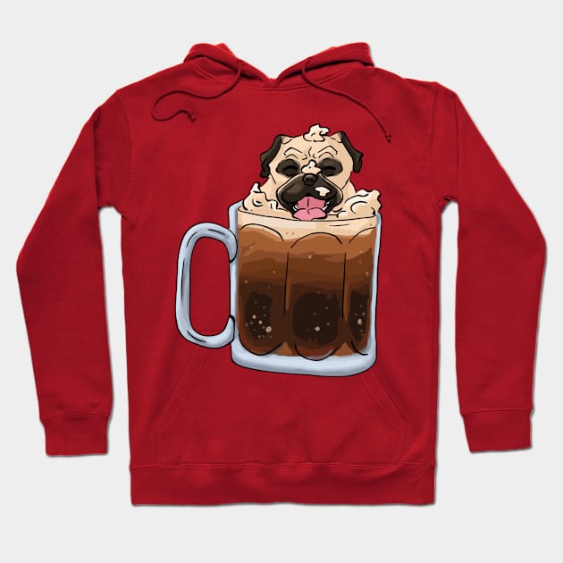 Root Pug Float Hoodie by kiyomisdadaaaa